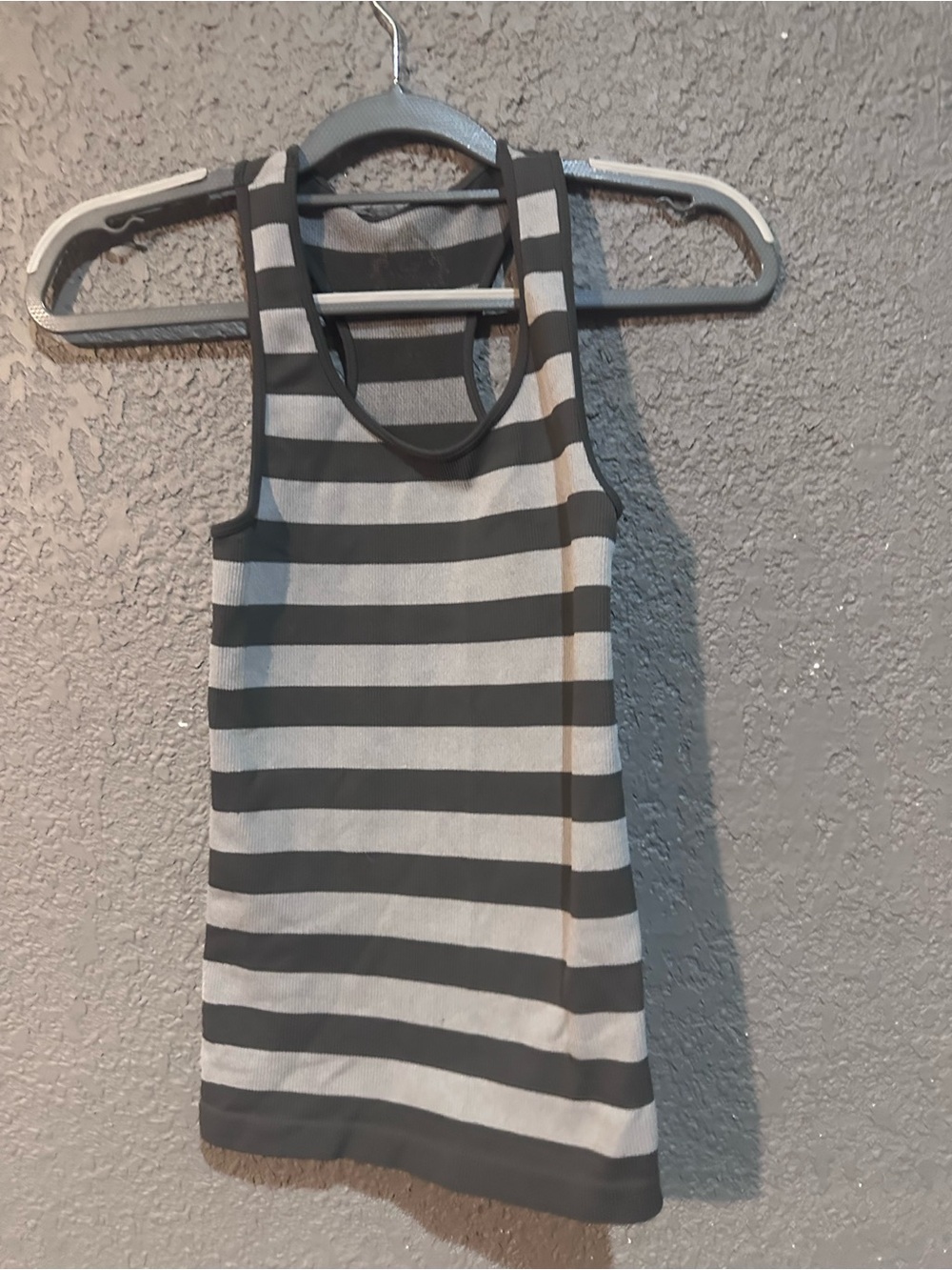 Two-tone gray Striped Tank